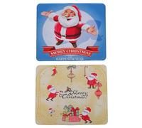 TOYANDONA 2pcs Christmas Mouse Mats Rubber Cloth Pad for Working Studying