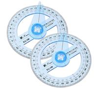 TOYANDONA 2Pcs Circle Protractor Protractor Ruler Protractor Measuring Tool 360-degree Protractor for Kids Classroom