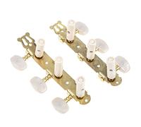TOYANDONA 2pcs Closed String Tuning Keys for Acoustic Guitar Golden Metal and Plastic Guitar Accessory Gold Plating Easy to Install Quick Precise Tuning