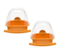 TOYANDONA 2pcs Cockatiel Food Container Bird Feeder Easy to Fill Does Not Easily Break Sturdy Plastic Bowl for Bird Cage Suitable for Friends Or Family Members Who Love Raising