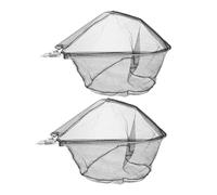 TOYANDONA 2Pcs Collapsible Fish Catching Net with Extendable Stainless Steel Pole Stable Triangular Head Telescopic Fishing Net for Lakes Rivers and Saltwater Fishing
