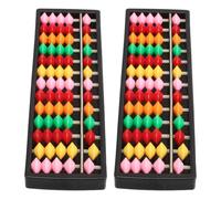 TOYANDONA 2pcs -column Plastic Abacus Colorful Contrasting Beads, Math Calculation Tool to Enhance Visual Recognition and Memory for Early Learners in Elementary Classrooms
