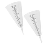 TOYANDONA 2pcs Cone Rain Gauge with Spike Ground Stake, Outdoor Lawn Rain Meter with Scale for Accurate Rainfall Measurement and Plant Watering