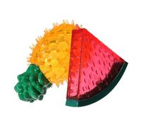 TOYANDONA 2pcs Cooling Dog Chew Summer Fruit Shape Teething for Small Medium Dogs Interactive Fillable Plaything Relieves Stress and Cleans Teeth