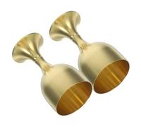 TOYANDONA 2pcs Copper Alloy Goblet Small Vintage Metal Chalices for Water Offering Buddhist Ritual Use Collectible Decorative Cups for Temple and Zen Polished Smooth Surface