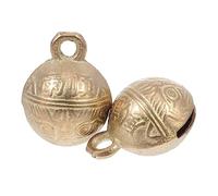 TOYANDONA 2Pcs Copper Pet Bells Durable Hanging Dog Bell Ornaments for Training Decoration Loud Crisp Sound for Pet Supplies and Home Decor