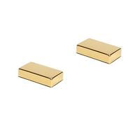 TOYANDONA 2pcs Copper Sealed Pickup Cover Golden Finish for Electric Guitar Hard Copper Plating Fits Standard Electric Guitar Pickups Quality Sealed Design for