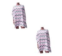 TOYANDONA 2pcs Cotton Striped Nursing Cover Shawl Lightweight Breastfeeding Scarf Stroller Cover for Outdoor Travel Provides Comfort and Privacy for Mums Random Design