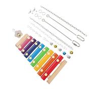 TOYANDONA 2pcs Creative Bird with Xylophone and Veggies Skewer Fruit Holders for Parrots and Chickens Hanging Chew for Cage Enrichment and Foraging Fun