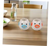TOYANDONA 2pcs Creative Ceramic Egg Separator Cute Cartoon Chicken Design Egg Yolk White Divider for Baking Cooking Hand-Painted Kitchen Gadget with Comfortable Grip for Home Use