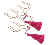 TOYANDONA 2pcs Creative Music Book Clip with Tassel Portable Sheet Music Holder for Piano Guitar and More Durable Page Clamp for Musicians and Composers Rose Gold Color
