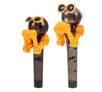 TOYANDONA 2pcs Creative Robot Lollipop Holder Portable Candy Case Colorful Interactive Play Party Favor for Halloween Fun Storage and Display