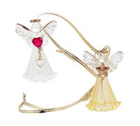 TOYANDONA 2pcs Crystal Angel Suncatchers for Windows and Car Mirror Miniature Guardian Angel Pendants with Intricate Designs Versatile Hanging Decorations for Wedding Christmas Tree Garden