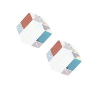 TOYANDONA 2pcs Cube Shaped Optical Prism for Teaching Crystal Glass Demonstration Prop for Reflects Rainbow Light Educational Tool for Physics Experiments Portable and Handy