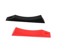 TOYANDONA 2pcs Deadlift Jack Barbell Silicone Cushion Pads for Weight Plates Non Slip Hip Thrust Protection Mats Noise Reduction and Floor Protection for Gym and Home Workouts Black and Red