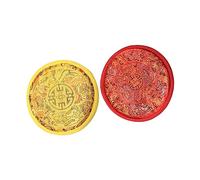 TOYANDONA 2pcs Decorative Sound Bowl Mats Portable Protective Cushions for Buddhism Bowls Handmade Cushions Traditional Embroidery Lightweight Easy to Carry