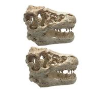 TOYANDONA 2Pcs Dinosaur Skull Aquarium Decoration Simulated Fish Tank Hideout Ornament Safe Resin Fish Hideout Craft for Lifelike Aquatic Landscapes