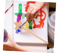 TOYANDONA 2pcs DIY Fairy Wand Unfinished Wooden Star Shaped Painting Craft Sticks for Party Coloring Creative for Art Projects and Holiday Fun