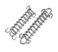 TOYANDONA 2pcs Dog Tie out Leash Set with 304 Stainless Steel Shock Absorbing Springs, Medium Large Size Canine Retractable Leashes, Sturdy Camping Outdoor Walking Accessories for Dogs