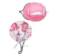 TOYANDONA 2Pcs Dog Visor Hat for Sun Protection Stylish Pet Hats with Ear for Summer Beach Photo Shoots and Theme Parties Comfortable and Charming Design