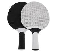 TOYANDONA 2Pcs Double-Sided Composite Rubber Table Tennis Paddles, Black and White Gym Racket Set for Training and Recreational Use, Portable Ping Pong Bat Suitable for Allround Play