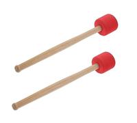 TOYANDONA 2pcs Drum Mallets Ergonomic Drumsticks Red for Beginners and Musicians and Sturdy Design for Percussion Instruments and Drumming Enthusiasts