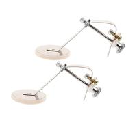 TOYANDONA 2pcs Drum Mute Pads Snare Drum Sound Dampeners Metal Arm Accessories Silencing Tool for Practice and Performance