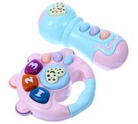 TOYANDONA 2Pcs Educational Musical Light-up Hand Bell with Singing Function for Interactive Early Learning Instruments Random Color