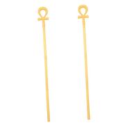 TOYANDONA 2pcs Egyptian Pharaoh Scepter Cane Prop with Snake Design Authentic Ancient Style Walking Stick for Halloween Costume Cosplay Masquerades and Themed Parties