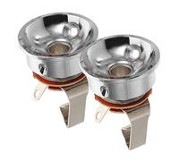 TOYANDONA 2pcs Electric Guitar Jack Plate Round Cup Socket Flush Mount Stereo Output Jack Fittings for Guitar Compatible with Various Models Durable Stable Connection for Live Performance