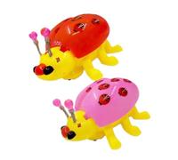 TOYANDONA 2pcs Electric Ladybird with Music and Light Safe Crawling Hanging for Early Education Interactive Cartoon Insect Playset for Boys