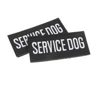 TOYANDONA 2pcs Embroidered Service Dog Harness with Polyester Fabric Comfortable Fit for Small to Large Pets for Training Walking Travel Stylish Applique Patches