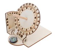 TOYANDONA 2pcs Equatorial Sundial Model Kit for Science Experiments Wooden Sundial Clocks Educational DIY Portable Ancient Timekeeping Device for Students and Geographic Study