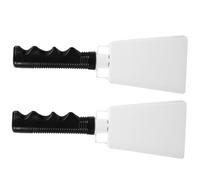 TOYANDONA 2pcs Ergonomic Handle Cowbells Loud Noise Makers for Football Games Sports Events Party Cheering Bells White Material