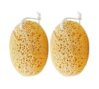 TOYANDONA 2Pcs Exfoliating Body Scrubbing Bath Sponges Honeycomb Texture, Soft Shower Sponges for Women and Babies, Gentle Skin Cleansing and Dead Skin Removal