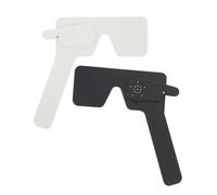 TOYANDONA 2Pcs Eye Occluder for Vision Testing with Ergonomic Anti-Slip Handle Multi-Function Eye Cover Handheld Visual Test Equipment in Black and White