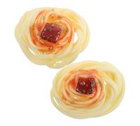 TOYANDONA 2pcs Fake Noodles for Party Decorations Restaurant Display Theatrical Props Lifelike Marbled Meat Pasta