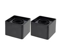 TOYANDONA 2pcs Fall Abs Square Logo Microphone Interview Station for News Reporting Black Mic Stand