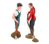 TOYANDONA 2pcs Farmworker Model Figures Miniature Farmer Toys Desktop Sand Table Accessories Simulation Farmworker Figurines for Landscape Scene Decoration