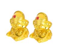 TOYANDONA 2pcs Feng Shui Wealth Piggy Bank with Smiling God of Wealth Design Compact Plastic Coin Organizer for Home Office Decor Chinese Tradition Symbol for Prosperity and Savings