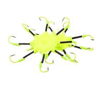 TOYANDONA 2Pcs Fluorescent Squid Hook Glow in Dark Fishing Lure for Night Fishing Durable Design with Strong Corrosion Resistance for Rivers and Lakes