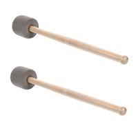 TOYANDONA 2pcs Foamed Big Drum Mallet Wood Handle for Percussion Bass Soft Head Grip for Students and Professionals for Bass Drum Performance