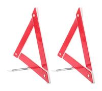 TOYANDONA 2pcs Foldable Emergency Roadside Safety Triangular Warning Triangles for Vehicle High Visibility Plastic Reflective Tripods for Highway Safety and Roadside Emergencies