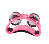 TOYANDONA 2pcs Foot Tambourine Musical Instrument with Elastic Strap Plated for Percussion Acoustic and Jam Sessions