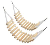 TOYANDONA 2pcs Funny Bird Swing Set Wear Resistant Wooden Parrot for Chewing Climbing Bird Accessory for Parakeets Cockatiels and African Grey Stylish Practical Home Decor