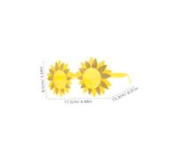 TOYANDONA 2pcs Funny Hawaiian Sunflower Sunglasses Eyeglass Prop for Adults Unique Party Accessory for Beach Pool Travel Festival and Summer Gatherings