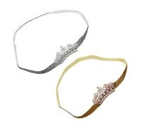 TOYANDONA 2pcs Girl Shiny Crystal Crown Headdress for Newborn Photography Props Boys and Girls Crown Hairband Boy Design