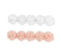 TOYANDONA 2pcs Girls Headband Soft Elastic Hair Band Five Flowers White and Pink Hair Accessories for Toddlers and Boy Girl
