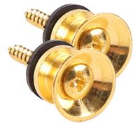 TOYANDONA 2pcs Gold Metal Guitar Strap Lock Buttons with Mushroom Head Design Professional Strap Nails for Acoustic Electric Bass Guitars