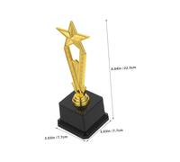 TOYANDONA 2pcs Gold Star Trophy Award for Mini Trophies for School Sports Dance Singing Cheerleading Ceremonies Portable Participation Souvenirs to Celebrate Achievements and Build